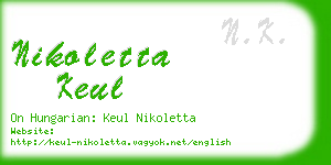 nikoletta keul business card